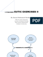 Therapeutic Exercises Ii: Dr. Saeed Mohamed Ibraheem