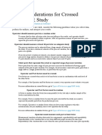 Data Considerations For Crossed Gage R