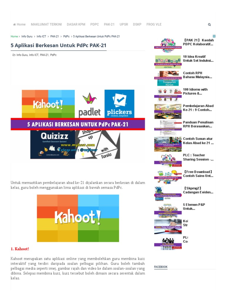 5 Aplikasi Berkesan Untuk Pdpc Pak 21 Mykssr Pdf