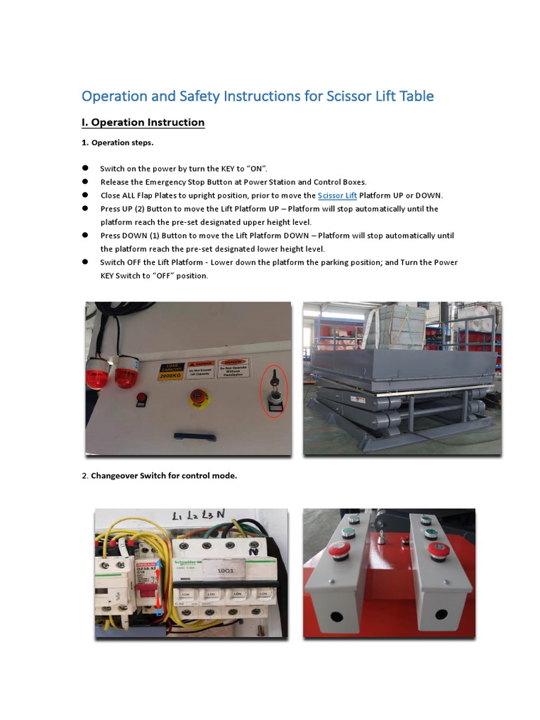Essential Scissor Lift Table Safety Tips PDF Elevator Equipment