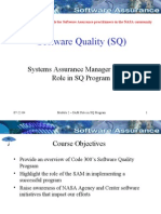 SQ Training Module 2 SAM Role in SQ Program