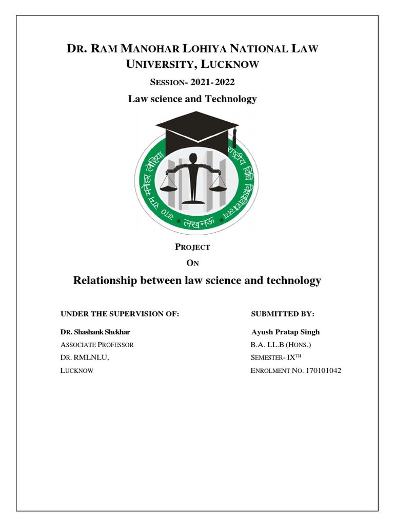 Law Science and Technology Project Final | PDF | Science | Intellectual ...