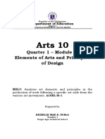 Arts 10: Quarter 1 - Module 1: Elements of Arts and Principles of Design