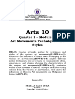 Arts 10: Quarter 1 - Module 5: Art Movements Techniques and Styles