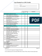 Project Planning Process (PPP) Checklist: Assessment Preparation