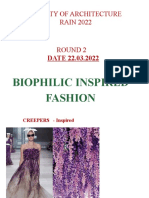 Faculty of Architecture RAIN 2022: Biophilic Inspired Fashion