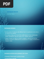 Database Design: Chapter Three