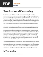 Termination of Counseling - Syracuse University School of Education