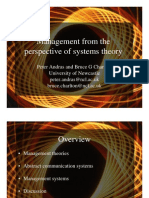 Management From The Perspecti e of S Stems Theor Perspective of Systems Theory