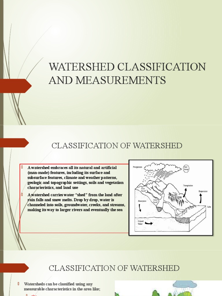 Watershed Classification by Size and Use | PDF | Drainage Basin | Stream