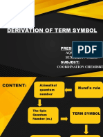 DERIVATION OF TERM SYMBOL