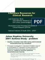 Literature Resources For Clinical Research