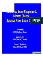 WT Hds LR T Watershed Scale Response To Climate Change: G Sprague River Basin, Oregon