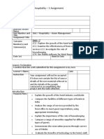 Hospitality-1 Assignments Written