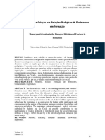 Memória e criação na formação de professores