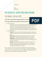 Science and Humanism: Class Highlights - 14th January, 2022
