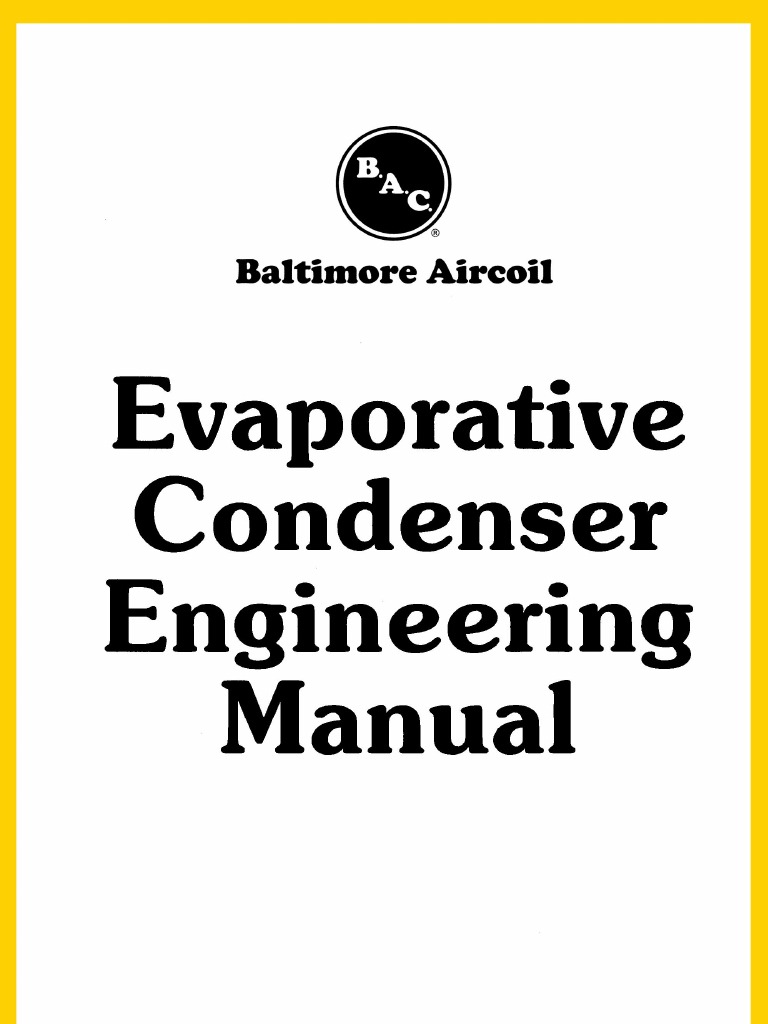 Engineering Manual Evaporative Condensers PDF Air Conditioning