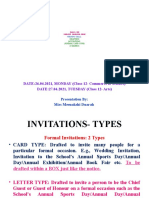 Types and Samples of Card Type Invitations