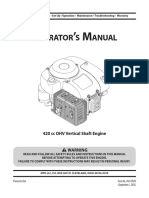 Perator S Anual: 420 CC Ohv Vertical Shaft Engine