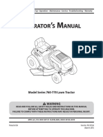Perator S Anual: Model Series 760-770 Lawn Tractor
