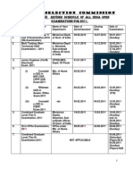 Schedule of Exam 2010-11