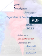 Chemistry Investigatory Project:: Preparation of Smoke Bomb