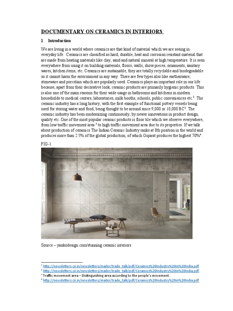 Ceramics in Interior Design Applications | PDF | Pottery | Tile