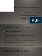 Aula 3-Posse (Classificação, Aquisição e Perda, Efeitos)