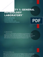 Activity 1: General Physiology Laboratory