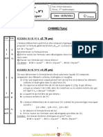 Devoir de Contrôle N°2 - Sciences physiques - 3ème Mathématiques (2010-2011) Mr dellali