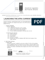 Launching The Afra Currency Symbol: African Finance Regulatory Authority Autorite de Regulation Des Finances Africains