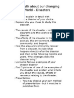 Disaster Inquiry Outline