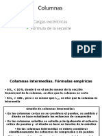 Columnas Intermedias y Excéntricas. Fórmula de La Secante