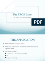 The FRCS Exam: Ms Rebecca Lewis, Surgical Registrar