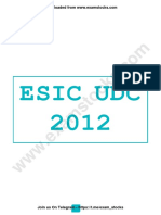 Esic Udc 2012 Previous Year 6e410496