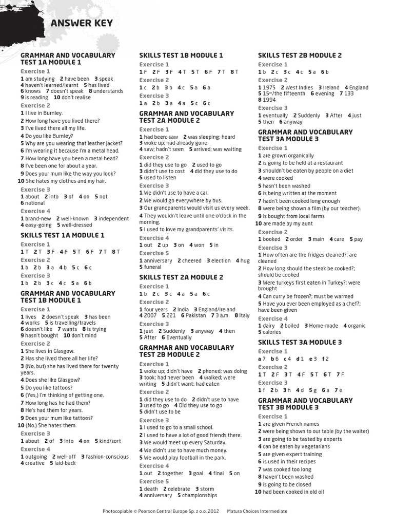 10 Answer Key Compress Speakout | PDF