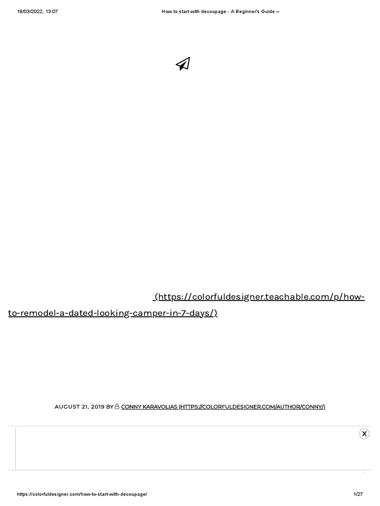 How To Start With Decoupage A Beginner's Guide PDF