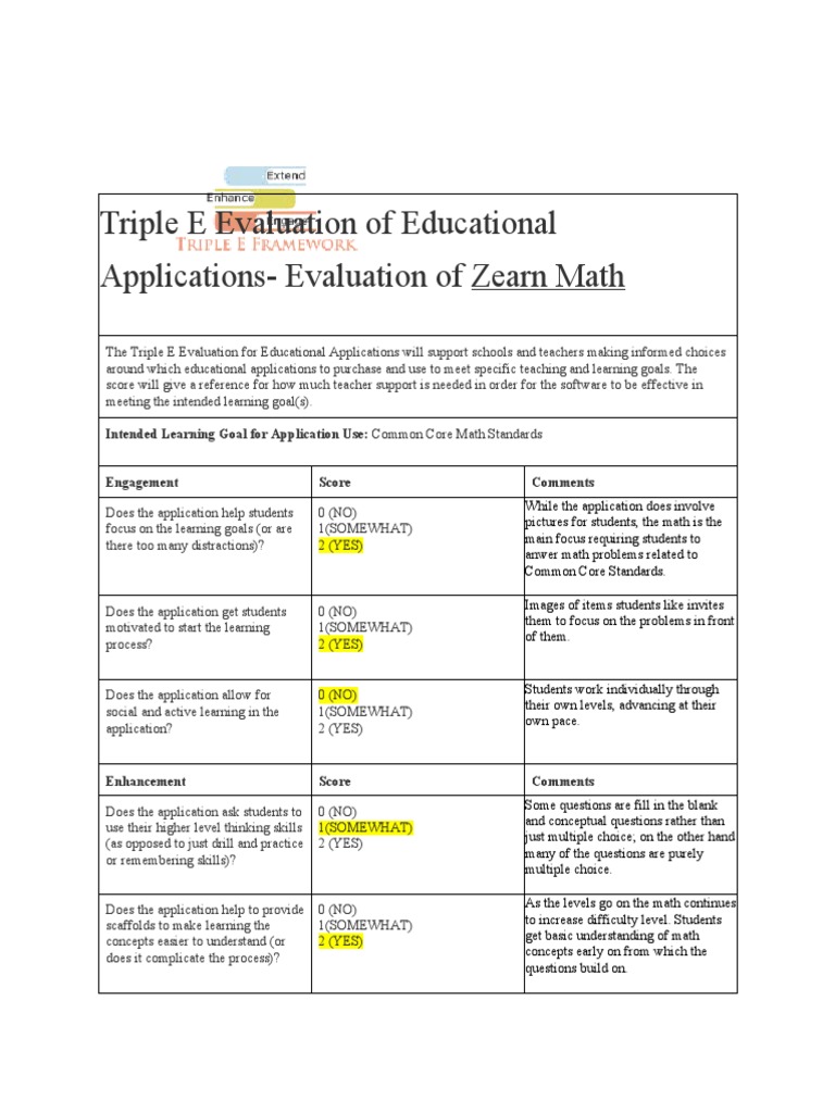 Edc 370 - Triple e Framework Rubric | PDF