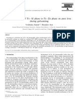 Transformation of Fe - Al Phase To Fe - ZN Phase On Pure Iron During Galvanizing