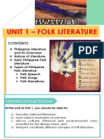 Unit 1 - Folk Literature