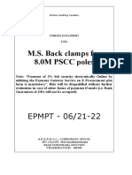 M.S. Back Clamps For 8.0M PSCC Poles: EPMPT - 06/21-22