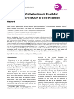 Formulation, in-vitro Evaluation and Dissolution Enhancement of Griseofulvin by Solid Dispersion Method