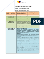 PROYECTO INTERDISCIPLINAR  1 - 2dos 21-22