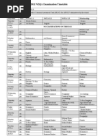 Exam Timetable 2011