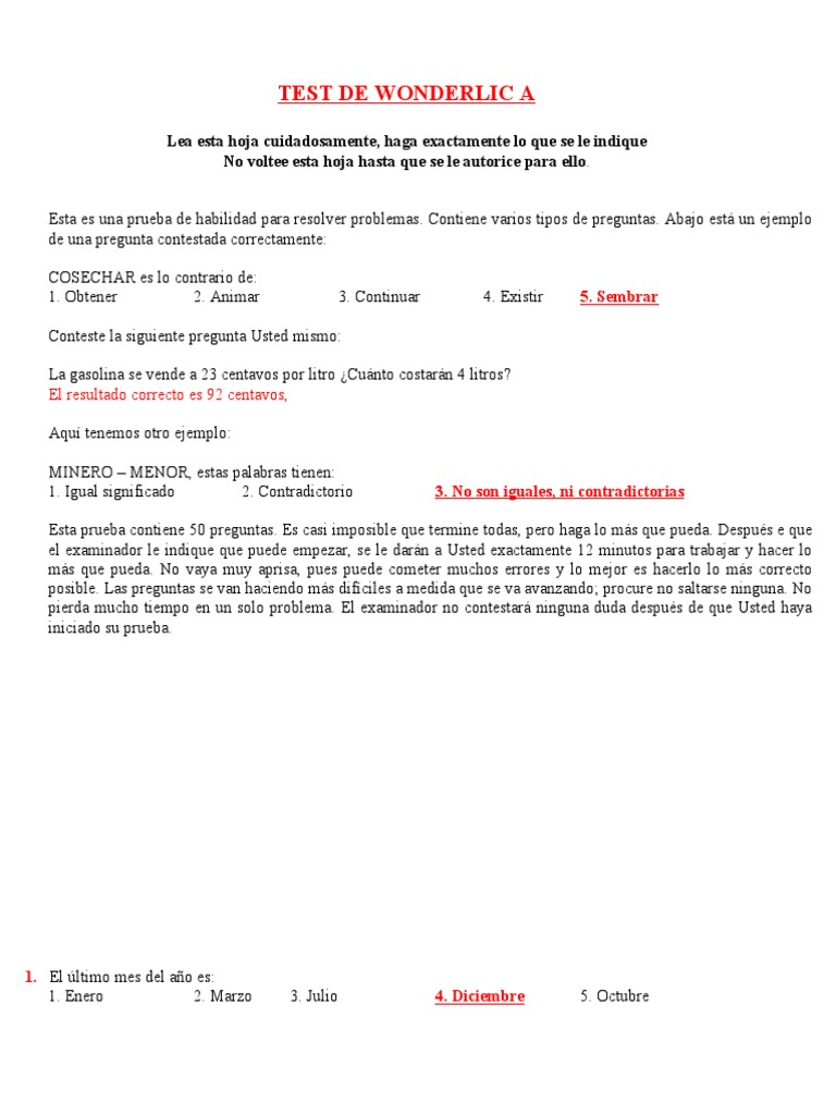 Test De Wonderlic By Maria Gutierrez On Prezi – MIDF