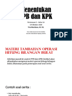 Pertemuan 5 - 1A - Menentukan FPB Dan KPK