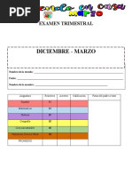 4A Examen trimestral marzo