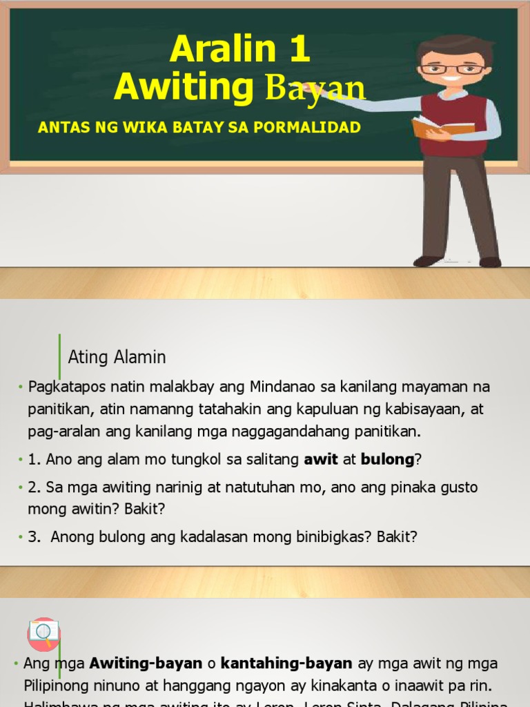 Aralin 1 Awiting Bayan | PDF