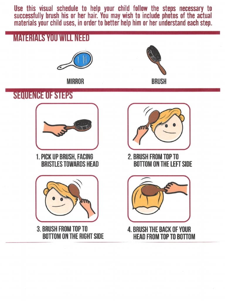 Brushing Hair Visuals PDF