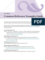 APA Style Common Reference Examples Guide, APA Style 7th Edition